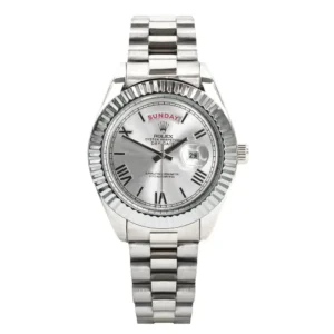 Rolex Watches For Men – Rolex Oyster Perpetual Day Date Quartz Silver Watch